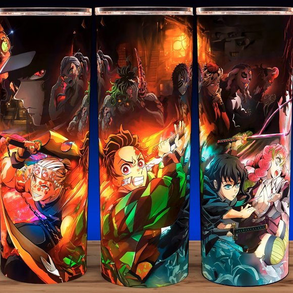 Demon Slayer Kimetsu No Yaiba Collage Anime Cup Mug Tumbler - Picture 1 of 3